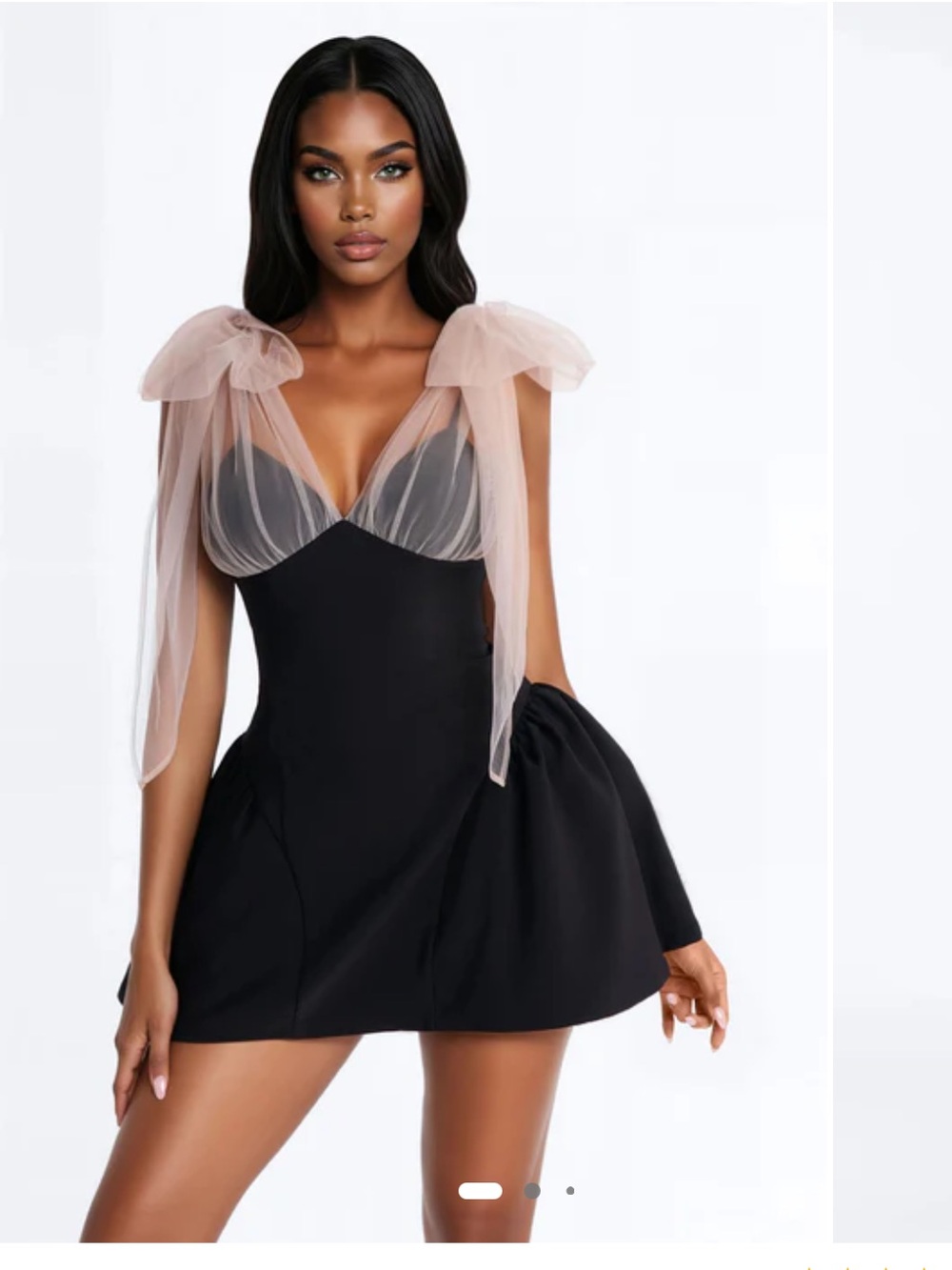 Tied With Love Tulle Mini Dress - Black Fashion nova